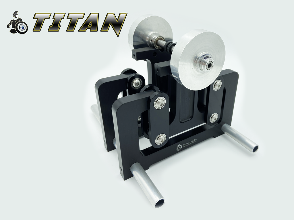 Titan Balance Cradle by Galassia Technologies – high-quality aluminium balancing cradle for single and two-plane rotor balancing.